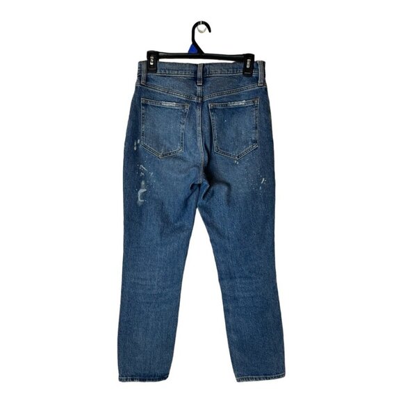 Abercrombie And Fitch Mom Jeans Womens 27 High Rise Paint Splatter Distressed - Picture 3 of 12